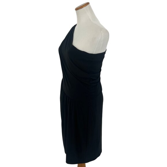 The Limited One-Shoulder Elegant Asymmetrical Ruched Evening Party Dress - Picture 11 of 16